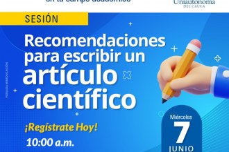 Sesión: Recomendaciones para escribir un artículo científico