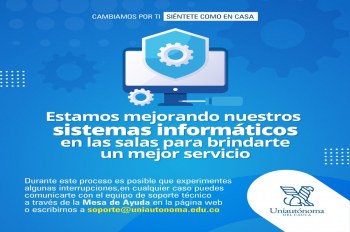 Estamos mejorando nuestros sistemas informáticos 